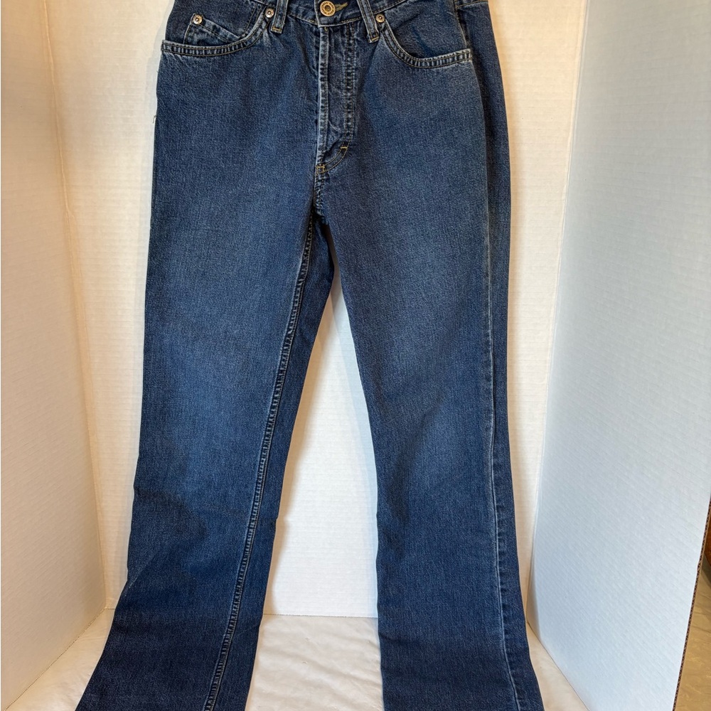 Mavi Jeans Women 27 Dark Blue Bootcut Jeans Button Fly! No stretch. Lower rise.
